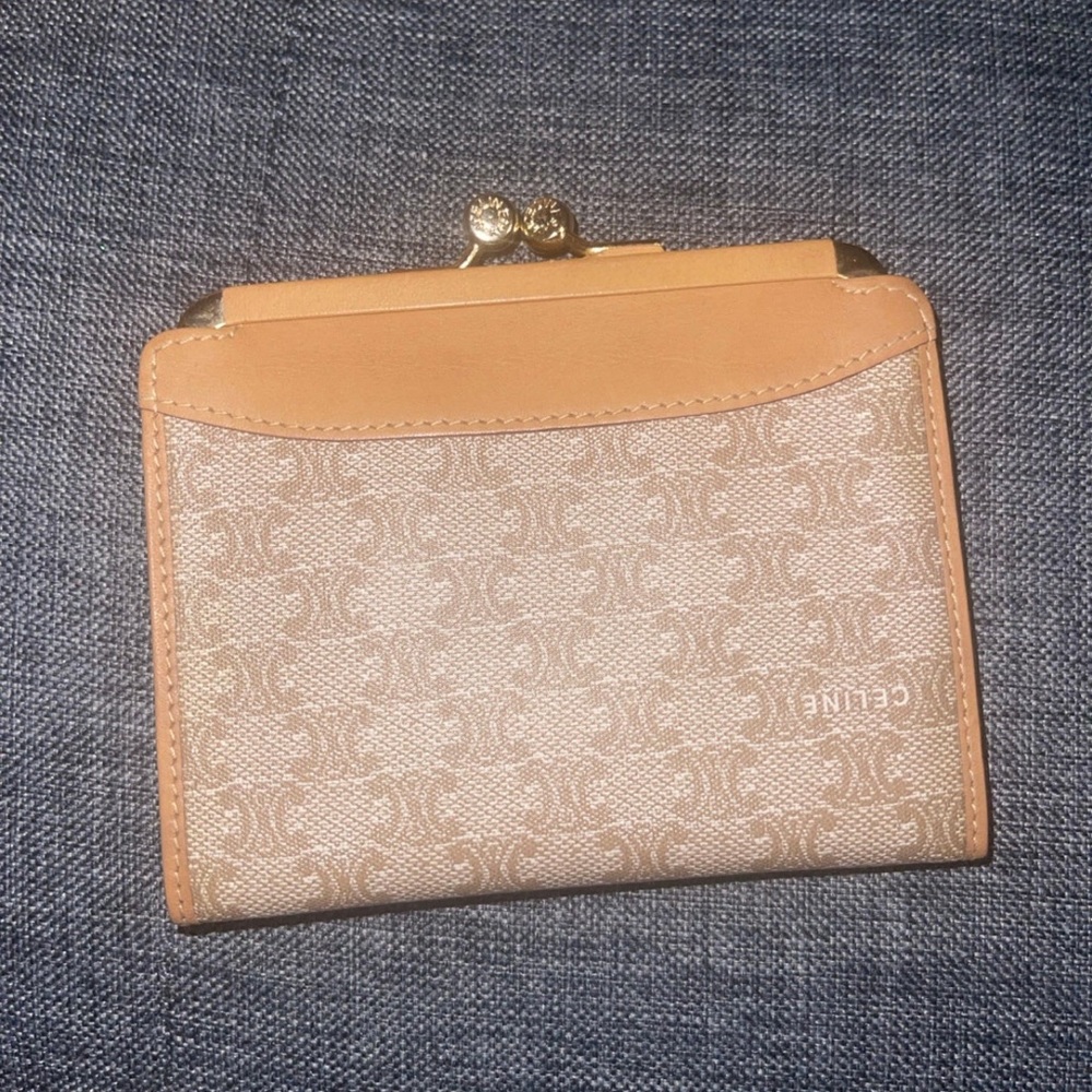 Vintage Celine Macadam kisslock coin wallet